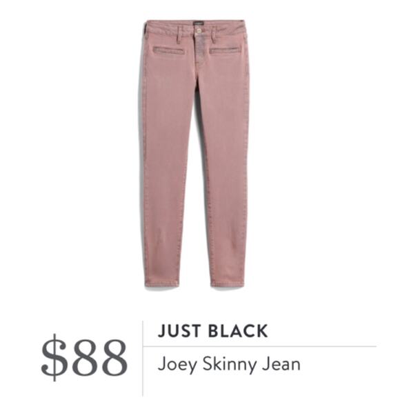 Just Black SIZE 31 Joey Skinny Jeans - Stitch Fix Rosewood Faux Front Pockets - Picture 2 of 7